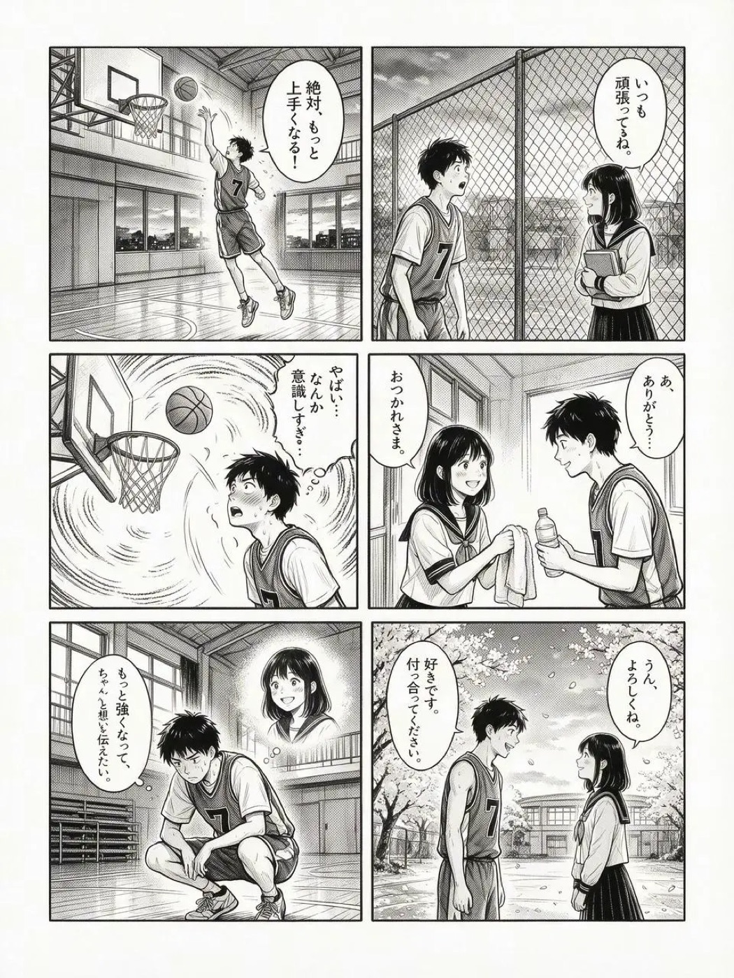 Black and white manga page with Japanese dialogue